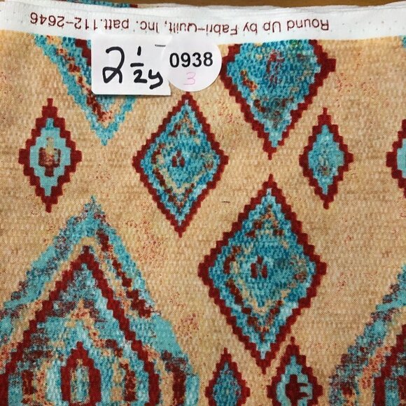 🛒 $22 Quilt Cotton Fabric Material 2 1/2 yard Southwest Woven Geometric #938-3 - Picture 3 of 3